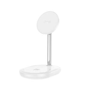 Hoco CW40 Noble 3-in-1 Wireless Fast Charging Stand, White - Hoco