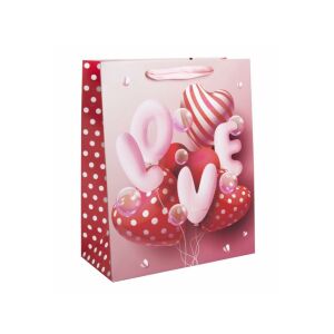 Papírtasak Sacou cadou Love Balloon, 18x23 cm, perfect pentru cadouri de Ziua Îndrăgostiților - Nonbrand Pungi cadou