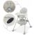 Ricokids Milo high chair in gray with safety harness and non-slip feet detail