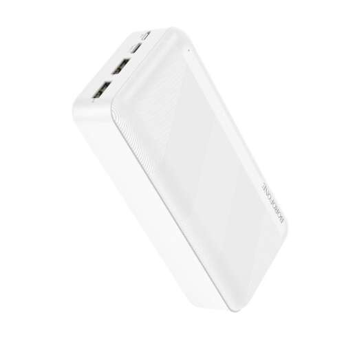 Borofone BJ27B Pindar 30000 mAh power bank, fehér, ferde nézet