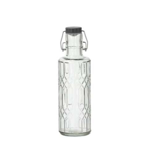 Csatos üveg dombornyomásos mintával - 990ml