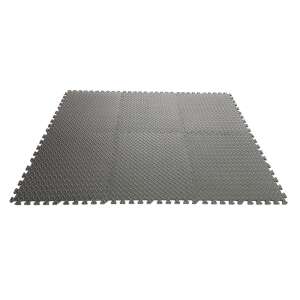 Szara mata do ćwiczeń typu puzzle, 60x60 cm, 6 sztuk, nietoksyczna, wodoodporna, łatwa do czyszczenia, do domu, siłowni, placu zabaw - Iplay
