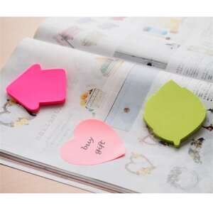 STICK'N szív alakú öntapadó jegyzettömb, 50 lap, rózsaszín - Stick'n