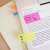 STICK'n Film Index neon color repositionable semi-transparent self-adhesive sticky notes in use