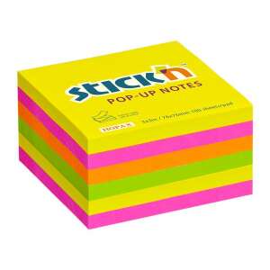 Stick'N Pop-Up Notes, 76x76mm, 100 listova/blok, neon boje - Blok za pisanje