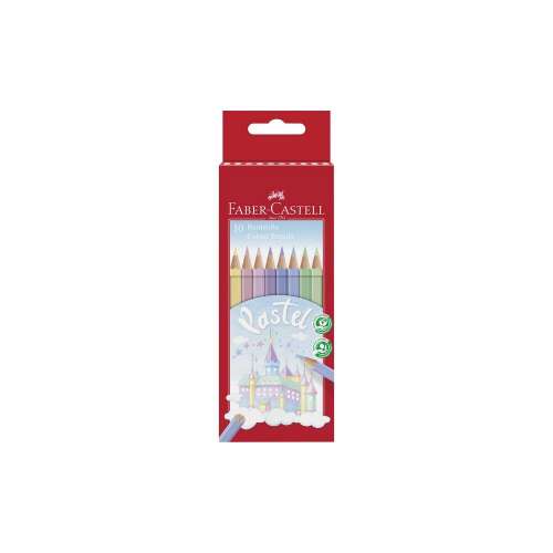Creioane colorate Faber-Castell Pastel, 10 bucăți, în cutie