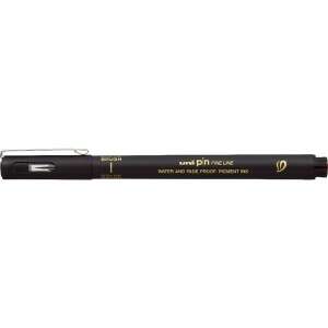 Uni Pin Fine Line Brush Pen, black, water and fade proof pigment ink - Uni