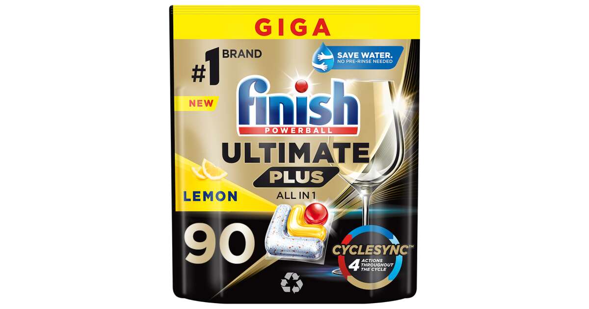 Finish Ultimate Plus All in 1 Lemon dishwasher tablets 90pcs 