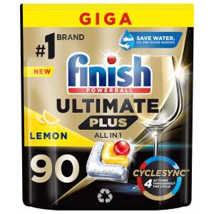 Finish Ultimate Plus All in 1 starter pack with cleaning liquid, 90  capsules