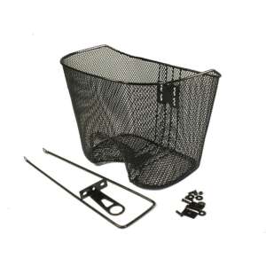 Front Bicycle Basket mit vertieften Lichthalter 26-Zoll schwarz