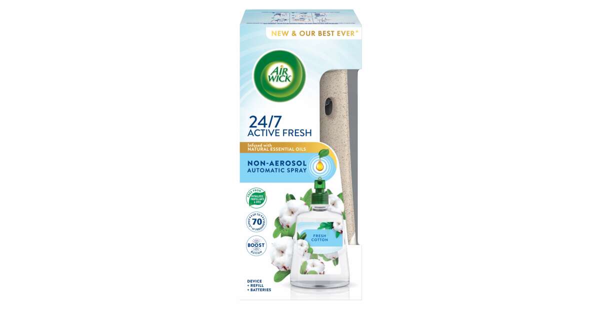 Air Wick 24/7 Active Fresh Automatic Air Freshener with Jasmine
