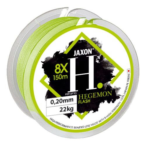 Jaxon Hegemon 8x Flash Fonott Zsinór 0.20mm 150m, magas teljesítményű horgászzsinór - Fonott zsinór