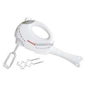 Hausmeister HM5539 200W fehér kézi mixer 6 sebességi fokozattal és turbó funkcióval - Kézi aprító, Kézi mixer, Gyümölcscentrifuga és préselő és Elektromos tésztagép
