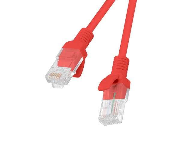 Lanberg PCU5-10CC-0100-R hálózati kábel Vörös 1 M Cat5e U/UTP (UTP)
