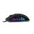 Side view of black wired gaming mouse with RGB lighting and honeycomb design