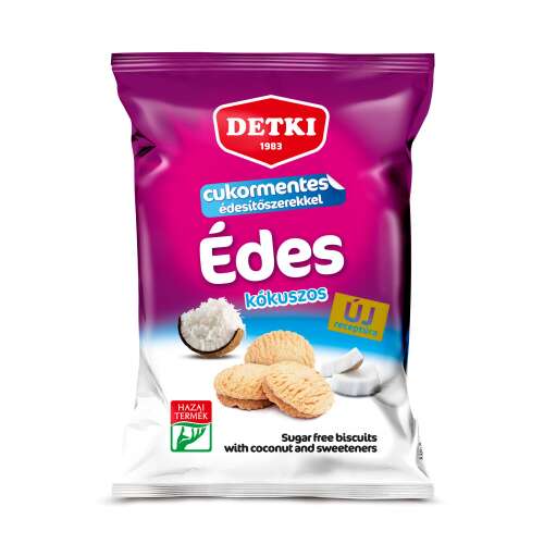 Detki cukormentes kókuszos keksz, 180g