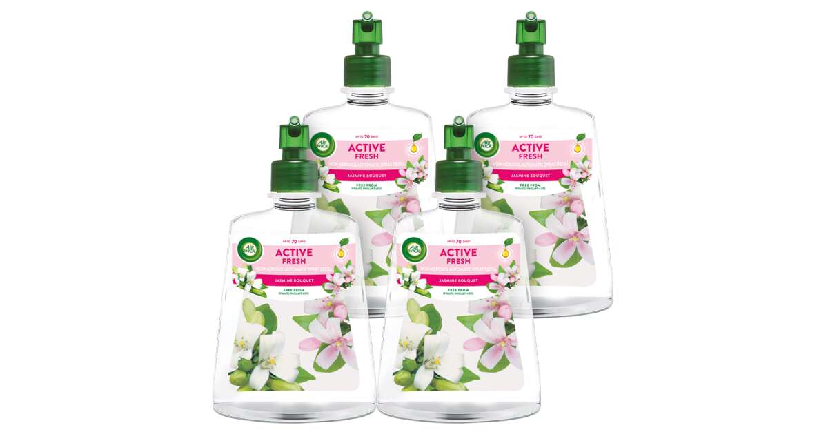 Air Wick 24/7 Active Fresh Jasmine bouquet Refill for automatic air  freshener 4x228ml 