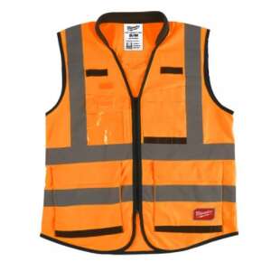 Milwaukee Premium Sichtbarkeit Weste, Orange, Größe S/M - Arbeitsschutzkleidung