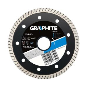 Diamanttrennscheibe 115 x 22,2 mm, Turbo superdünn 112829530 - Graphite