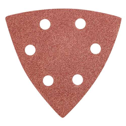 Graphite K80 szemcséjű delta csiszolópapír, 93x93mm, porelszívó lyukakkal