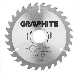 Graphite 165mm circular saw blade for wood, 30 teeth - Tool accessories