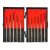 Close-up of Top Tools precision screwdriver set in black case