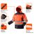 Geacă de lucru softshell de avertizare cu glugă, portocaliu, mărimea S 49945002