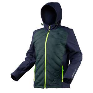 Jachetă softshell NEO cu căptușeală matelase, albastru și verde, premium - Palton de lucru