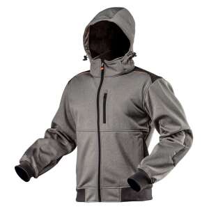 Jachetă de lucru NEO softshell cu glugă detașabilă, mărimea XL, gri - Neo Palton de lucru
