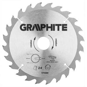 Widia-Sägeblatt aus Graphit 190x30mm 24 Zähne 57H668 49945382 - Graphite