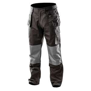 Pantaloni de lucru NEO 2in1 cu picioare detașabile, negru și gri, 65% poliester, 35% bumbac, buzunar pentru genunchiere, picioare cu fermoar - Neo Pantaloni de lucru