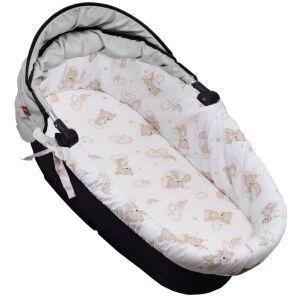 Mózeskosár Oldalbetét+Matrac- Barna maci 111749719 - Babakocsi kiegészítő