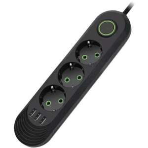 3-Wege-Verteiler mit 3 USB-Anschlüssen Weiß F-03U