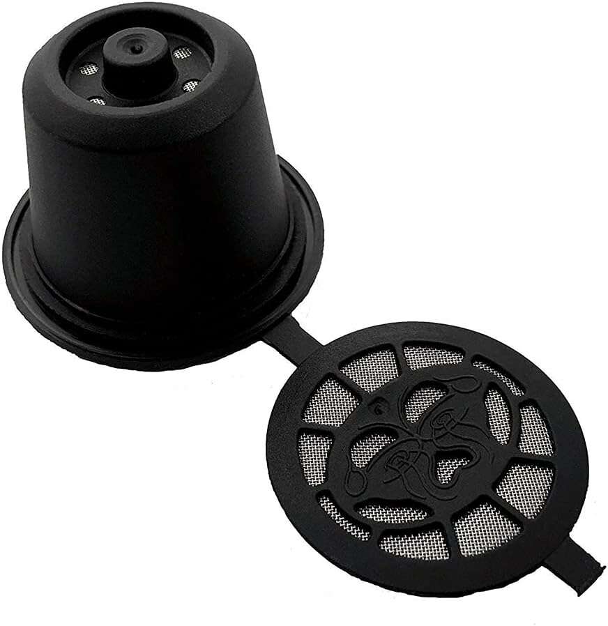 6 db kompatibilis Nespresso újratölthető kapszula készlet, fekete színben