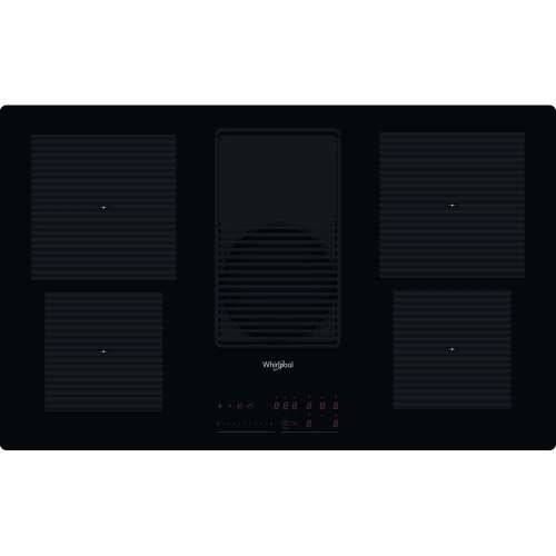 Whirlpool WVH 92 K/1 83 cm вграден индукционен плот с интегрирана абсорбатор, черен