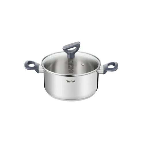 Tefal Daily Cook 20 cm Topf aus Edelstahl mit Glasdeckel