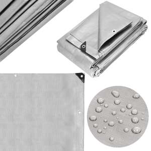 Laminovaná nepremokavá polyetylénová plachta, 270g/m2, 4x6m, šedá