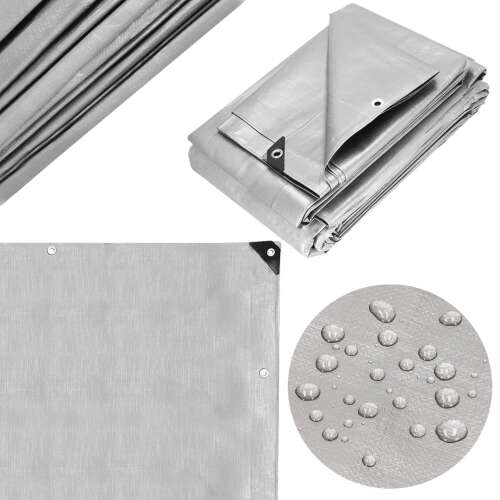 Springos 4x6m graue Plane, wasserdicht, UV-Schutz, Collage von Produktbildern