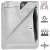 Springos 4x5m grey waterproof tarp with UV protection, folded, icons
