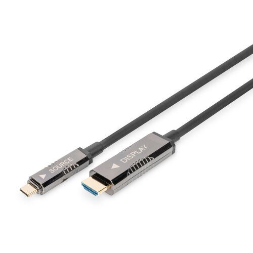 Digitus USB Tip-C na HDMI AOC Adapter Kabel 4K 15m Crna (AK-330150-150-S)