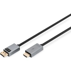 Kabel Digitus DisplayPort do HDMI, 3m, czarny - Konwerter HDMI