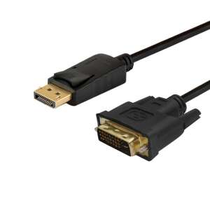 Kabel adaptera Savio CL-106 DisplayPort na DVI, 1,8 m, czarny - Konwerter DisplayPort