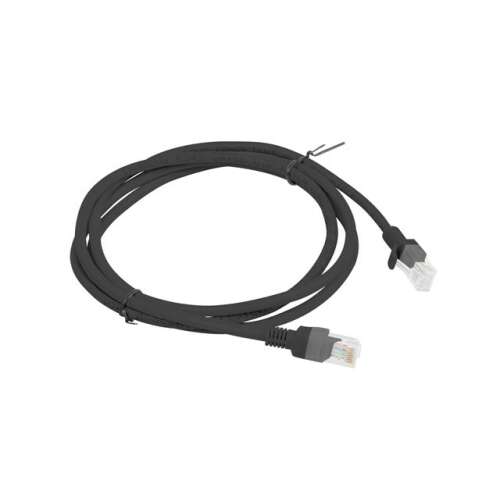 Cablu de rețea Lanberg PCU6-10CC-0150-BK Cat6 UTP, negru, 1,5m