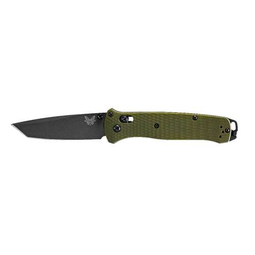 Benchmade 537GY-1 Bailout összecsukható kés fekete tanto pengével és zöld markolattal