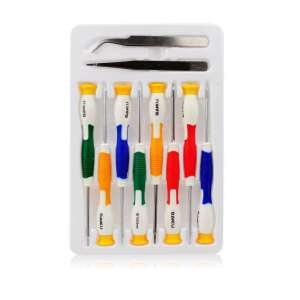 Baku BK-8800 Precision Screwdriver Set, 9 piece set with tweezers, for electronics repair - Mobile phone repair kit