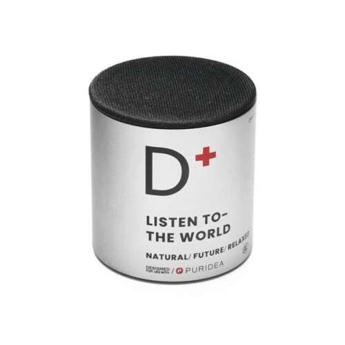 Difuzor Bluetooth Puridea i9, argintiu, compact, portabil, wireless, ascultă lumea