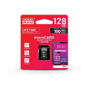 128 GB microSDXC™ UHS-I U1 Class 10 memóriakártya 100/10 + SD adapter 49996825 