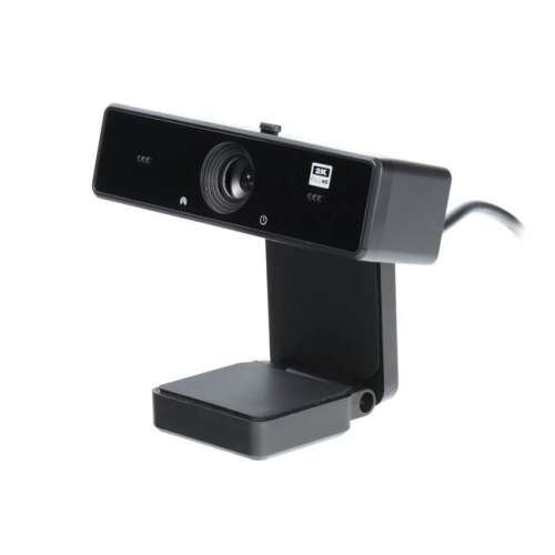 Webcam with microphone, 2K resolution, 25fps, black