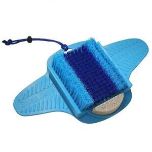 Lábmosó kefe tapadókorongokkal, kék színben, a zuhanyzóban vagy a kádban való lábtisztításhoz - Lábápolási eszköz
