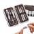 7 piece manicure and pedicure set in an elegant case, stainless steel tools, travel size, perfect for on-the-go